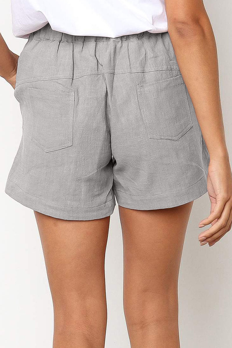Casual Solid Pocket Loose High Waist Straight Bottoms(7 Colors)