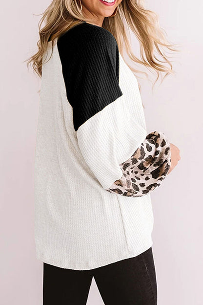 Casual Split Joint O Neck Tops(3 Colors)
