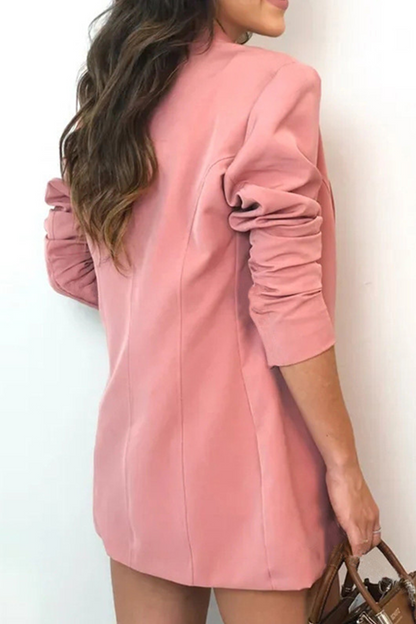 Casual Solid With Bow Turn-back Collar Three Pieces(7 Colors)