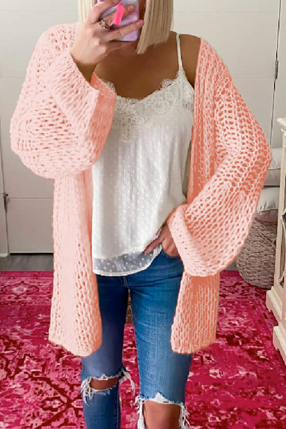 Casual Solid Hollowed Out Tops