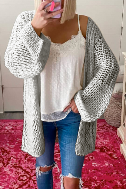 Casual Solid Hollowed Out Tops