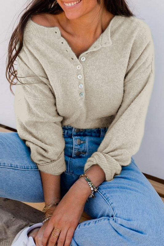 Casual Elegant Solid Buckle O Neck Tops(5 Colors)