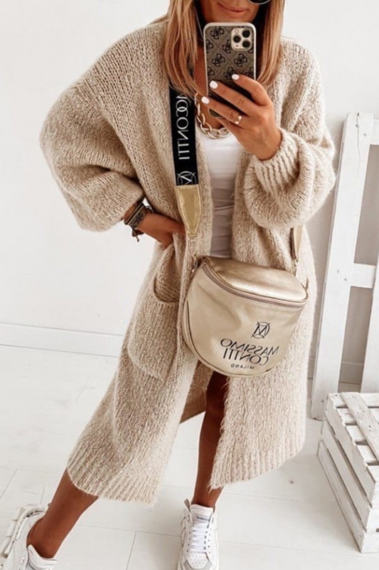 Casual Solid Pocket Tops Sweater(4 Colors)