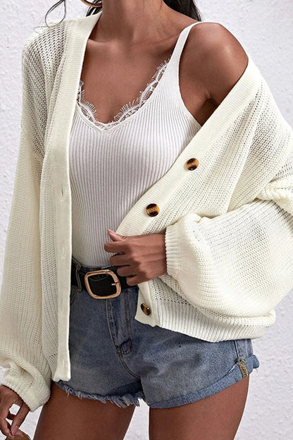 Fashion Casual Solid Split Joint V Neck Tops