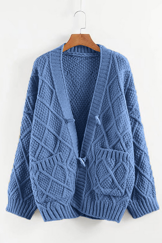 Casual Street Solid Patchwork V Neck Cardigans(5 Colors)