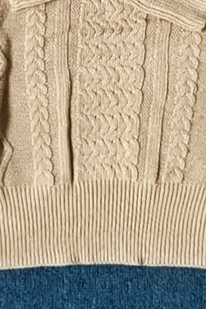 Casual Solid Patchwork Buckle Half A Turtleneck Sweaters