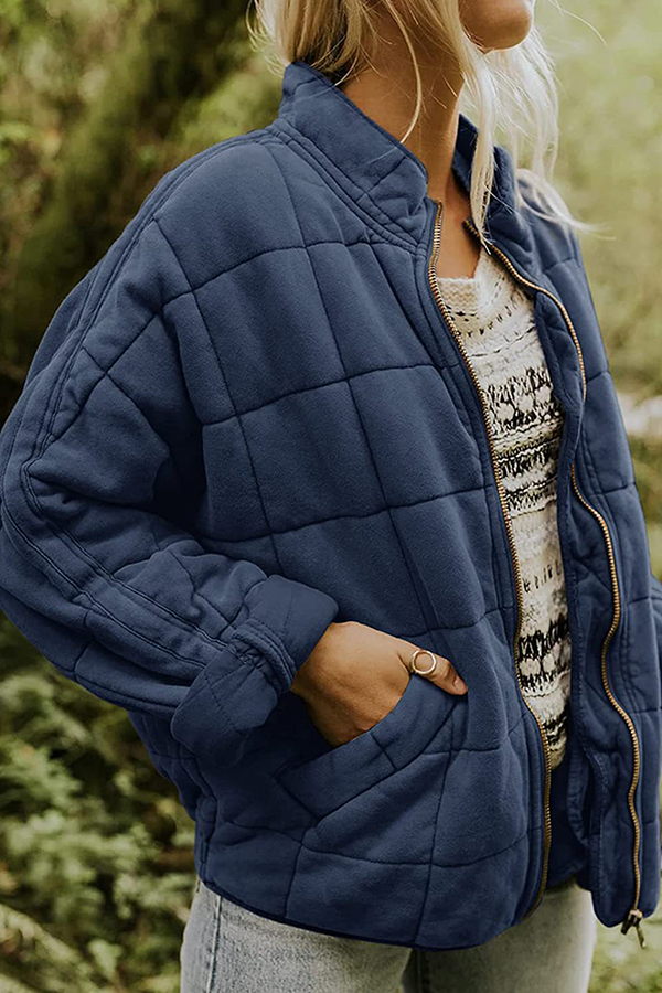 Casual Solid Pocket Zipper Mandarin Collar Outerwear(11 Colors)