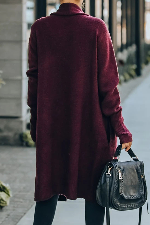 Casual Solid Pocket Turndown Collar Outerwear(6 Colors)