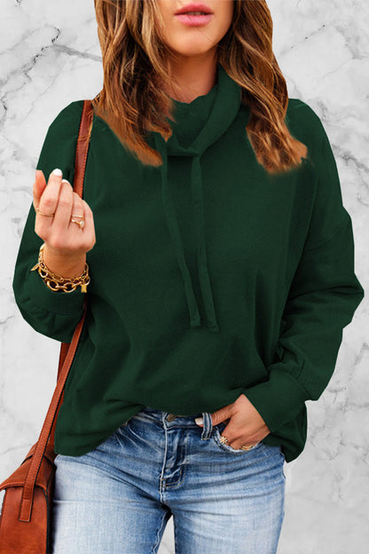 Solid Make Old Scarf Collar Hoodies(5 Colors)