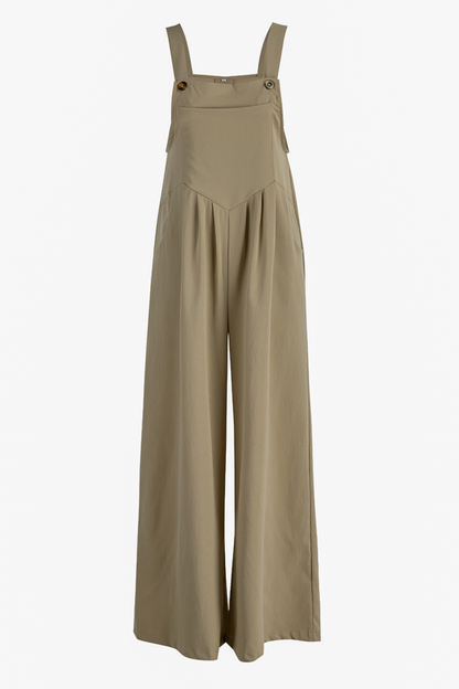 Casual Solid Split Joint Square Collar Loose Jumpsuits(13 Colors)