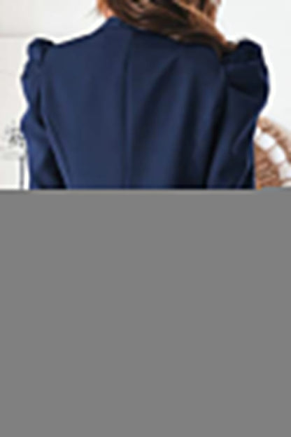 Work Solid Solid Color Turn-back Collar Outerwear