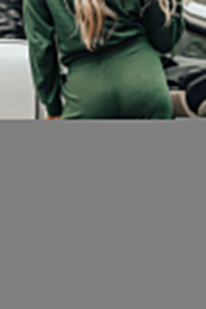 Casual Solid Solid Color O Neck Long Sleeve Two Pieces
