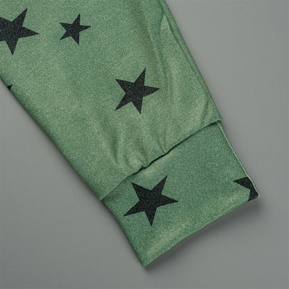 Casual The stars Patchwork Zipper Collar Hoodies(8 Colors)