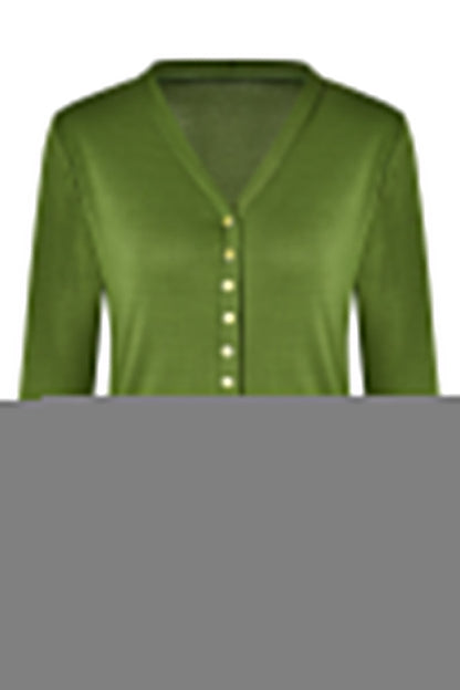 Casual Solid Buttons Solid Color Cardigan Collar Cardigans(11 Colors)