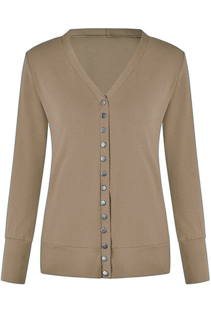 Casual Solid Buttons Solid Color Cardigan Collar Cardigans(11 Colors)
