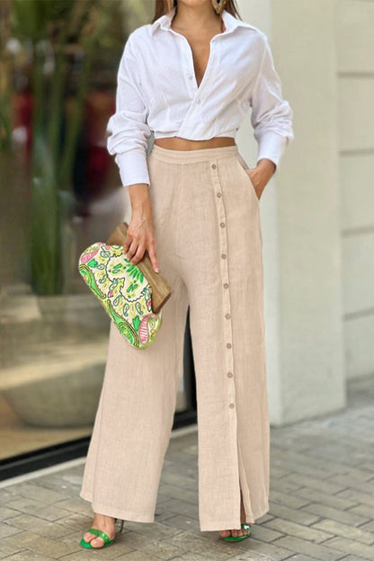 Street Turndown Collar Long Sleeve Two Pieces
