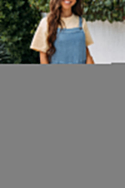 Casual Daily Solid Pocket Fold Square Collar Loose Jumpsuits(3 Colors)