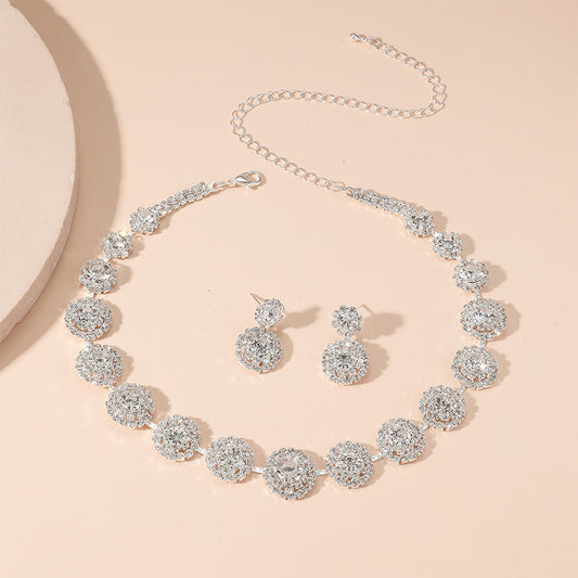 Simplicity Formal Solid Rhinestone  (With Necklaces & Earrings)