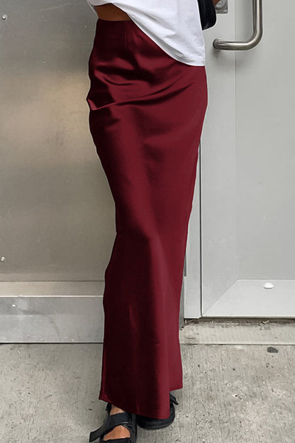 Elegant Solid Regular High Waist Solid Color Bottoms