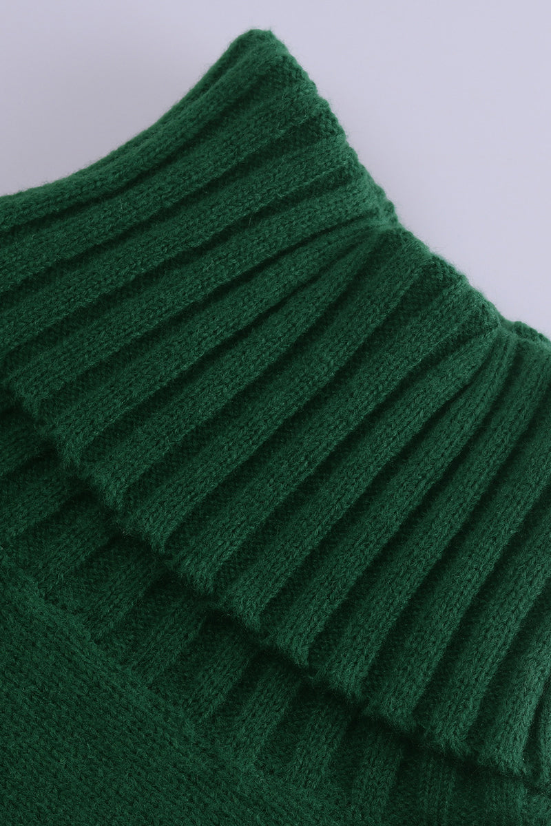 Work British Style Solid Patchwork Turtleneck Tops
