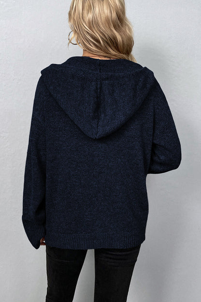 Casual Solid Buttons Hooded Collar Cardigans(8 Colors)