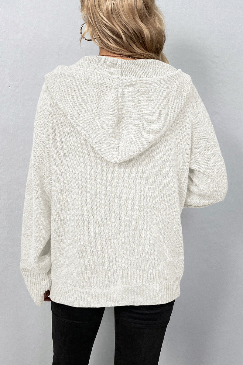 Casual Solid Buttons Hooded Collar Cardigans(8 Colors)
