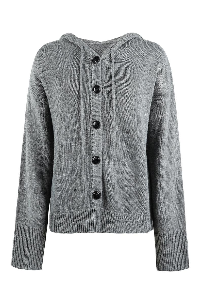 Casual Solid Buttons Hooded Collar Cardigans(8 Colors)