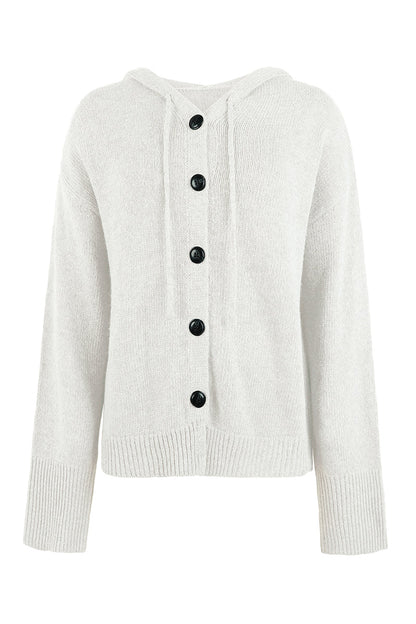 Casual Solid Buttons Hooded Collar Cardigans(8 Colors)