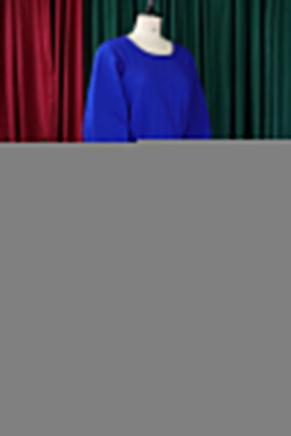 Elegant Solid Patchwork Pleated O Neck Plus Size Two Pieces(4 Colors)