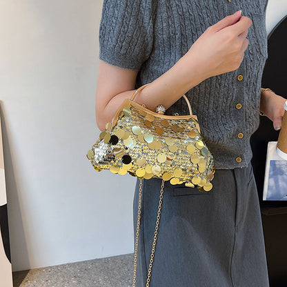 Street Solid Sequins Patchwork Bags(5 Colors)