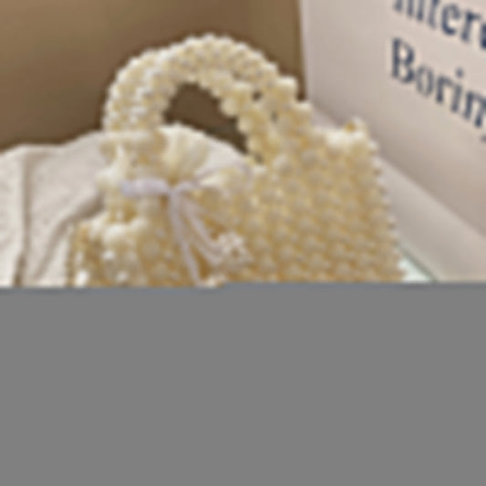 Casual Daily Solid Patchwork Pearl Weave Bags