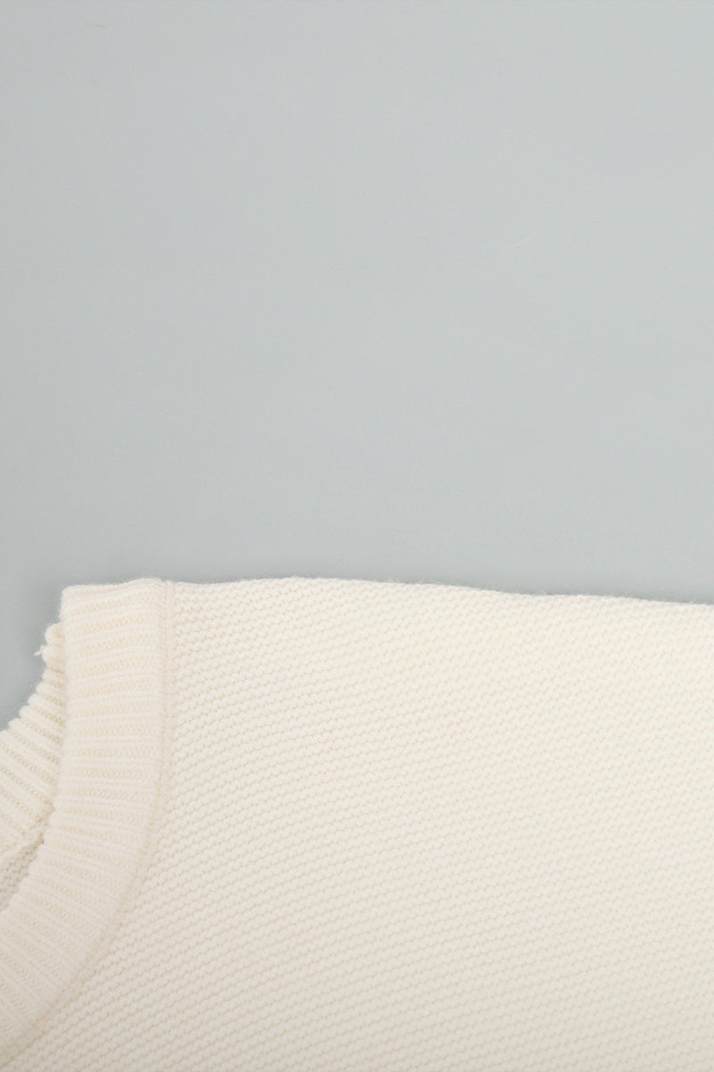 Casual Daily Solid Color Weave O Neck Sweaters