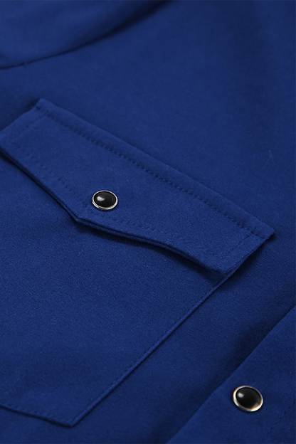 Casual Daily Buttons Turndown Collar Blouses