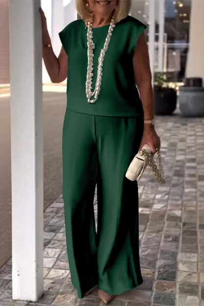 Casual O Neck Short Sleeve Two Pieces(7 Colors)