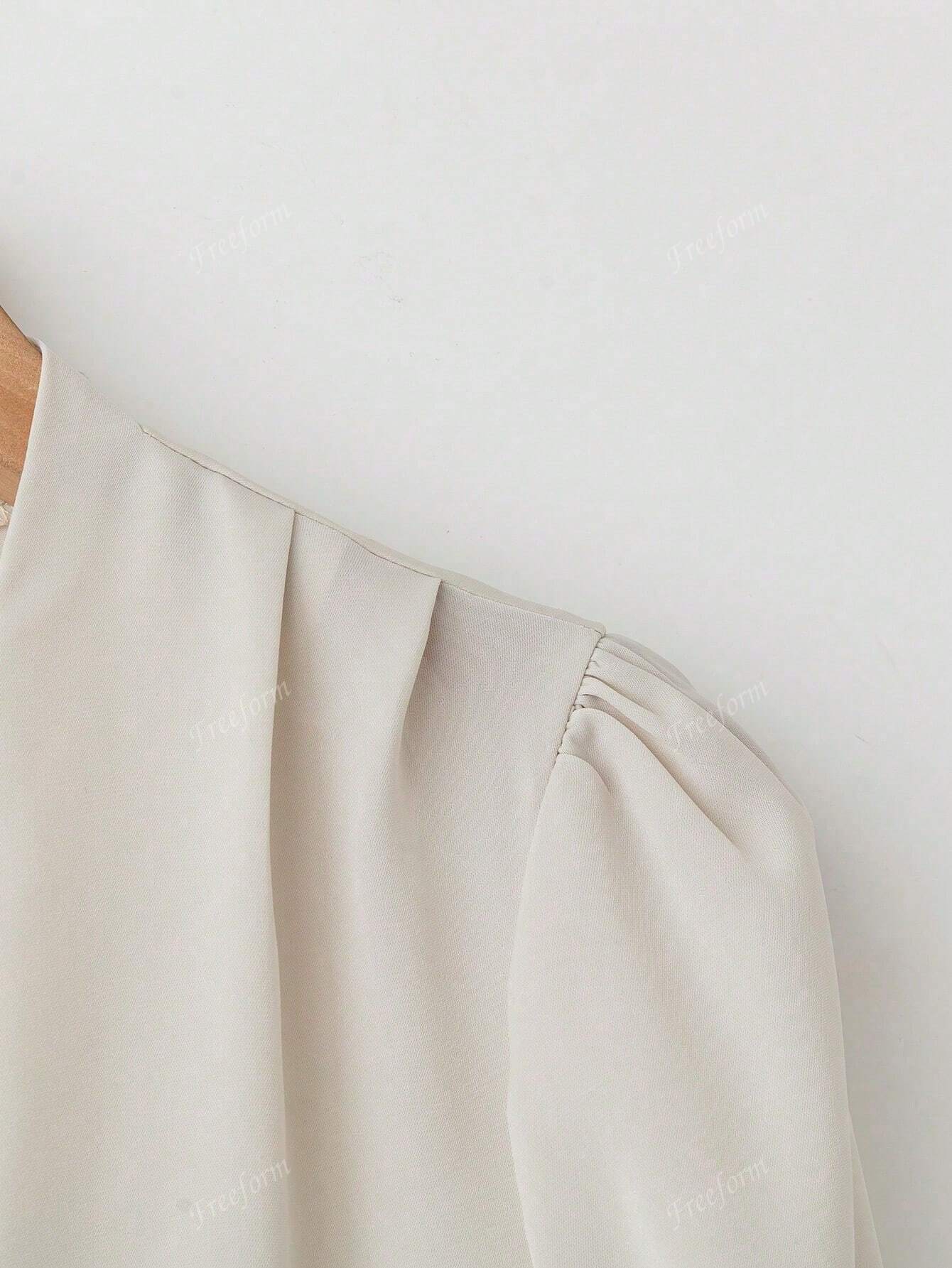 Plus Size V Neck Blouse Loose Casual Elegant Chic Daily Wear
