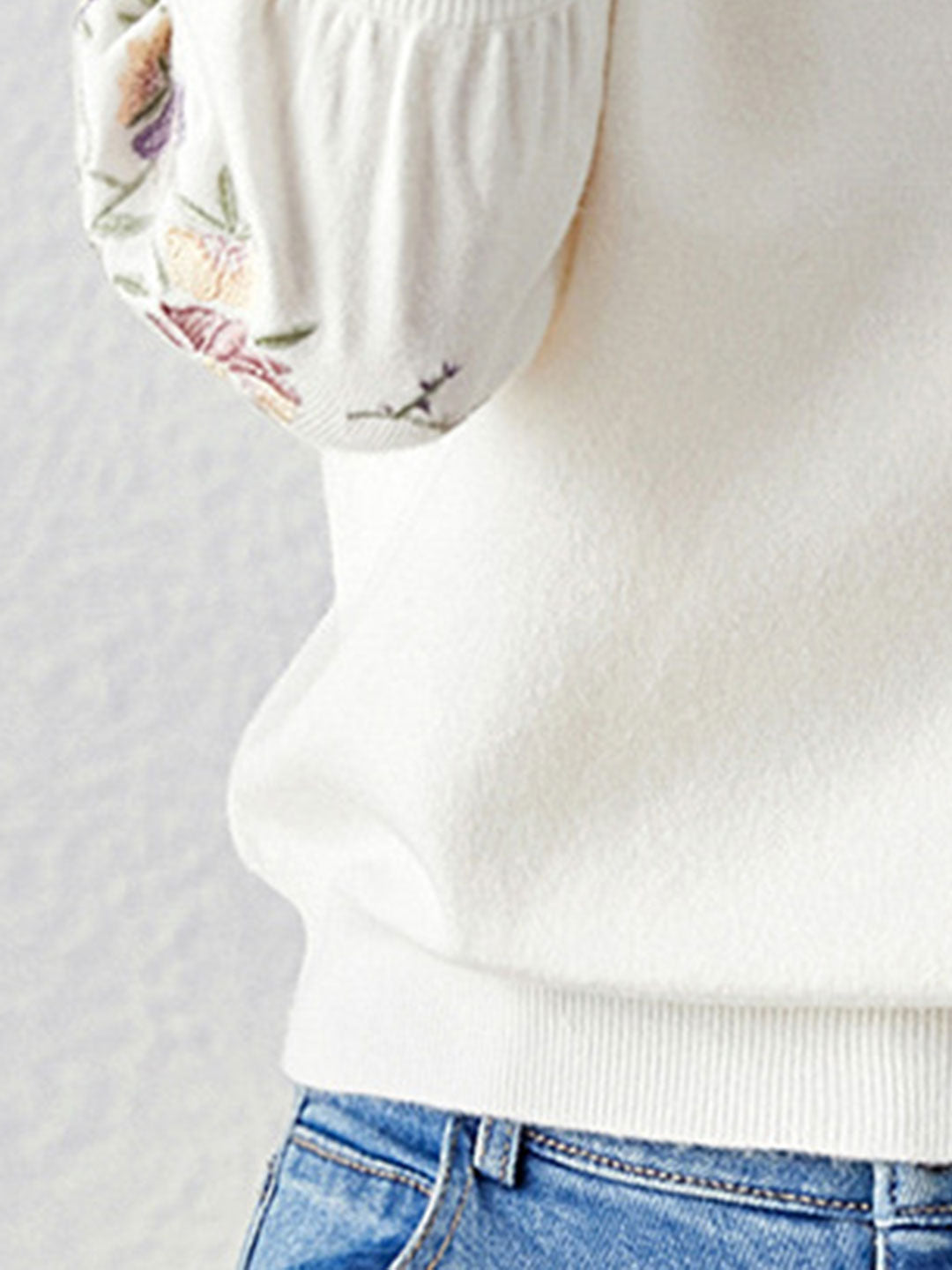 Camila Vacation Cutout Floral Knitted Pullover Top