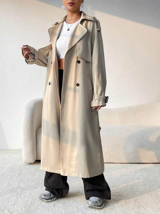 Elegant Relaxed Fit Trench Coat