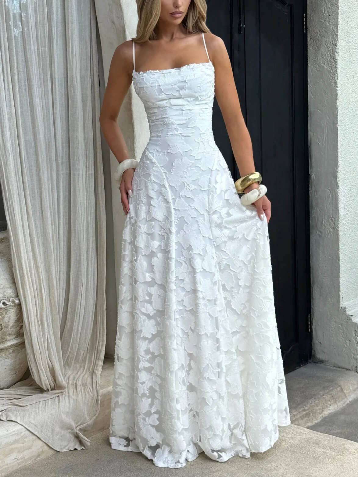 Melissa | Flower Maxi Dress
