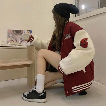 DressBetty - Hiphop Varsity Bomber Cyber Y2k Jacket