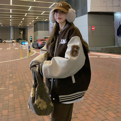 DressBetty - Hiphop Varsity Bomber Cyber Y2k Jacket