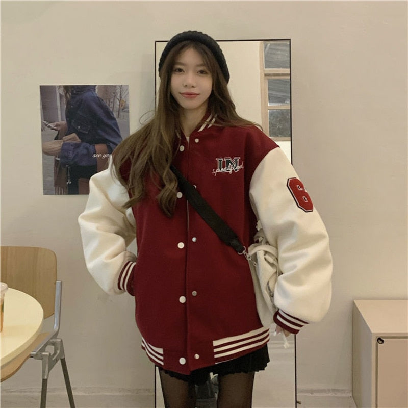 DressBetty - Hiphop Varsity Bomber Cyber Y2k Jacket