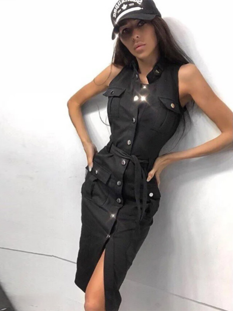 DressBetty - New Sexy Women Bandage Button Dress