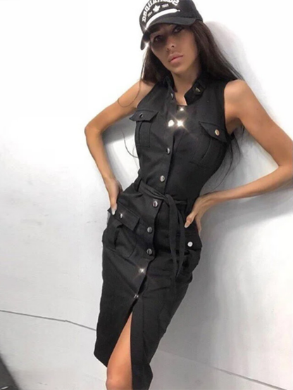 DressBetty - New Sexy Women Bandage Button Dress