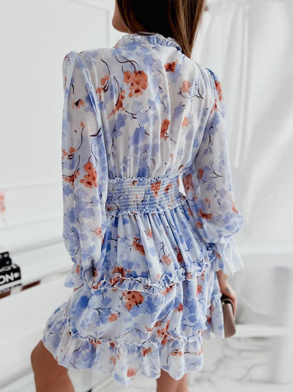 DressBetty - Spring Casual Sweet Chiffon Print Dress