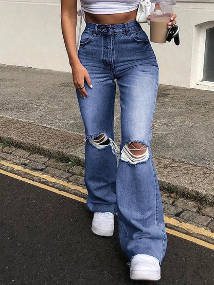 DressBetty - 2024 Fashion Denim Flared Casual S-2XL Women's Jeans