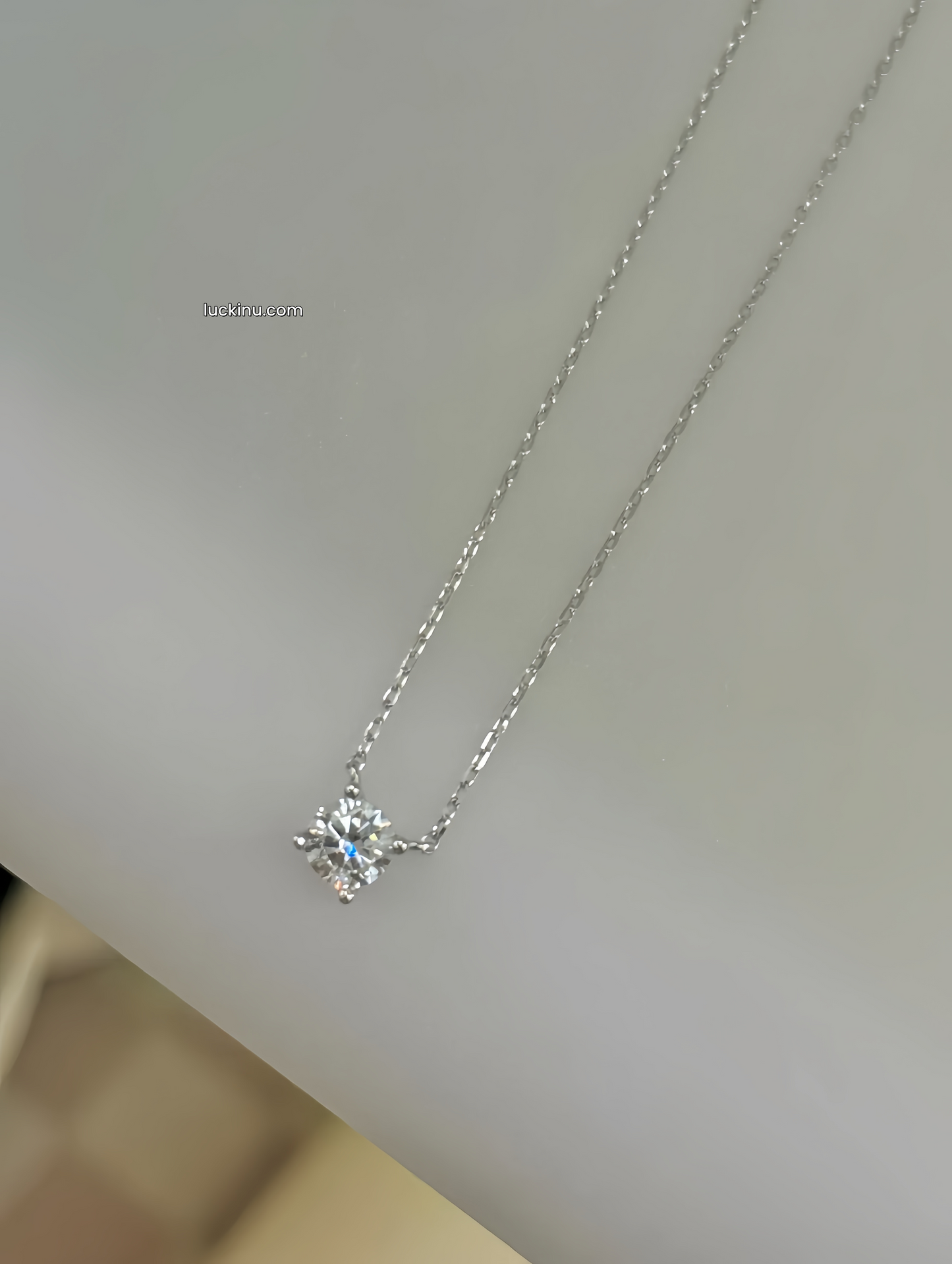 925 Silver Classic 4mm 5mm Booger Diamond Pendant Necklace