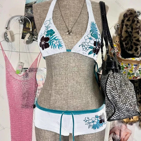 Island Tropical Flower Bikini Set