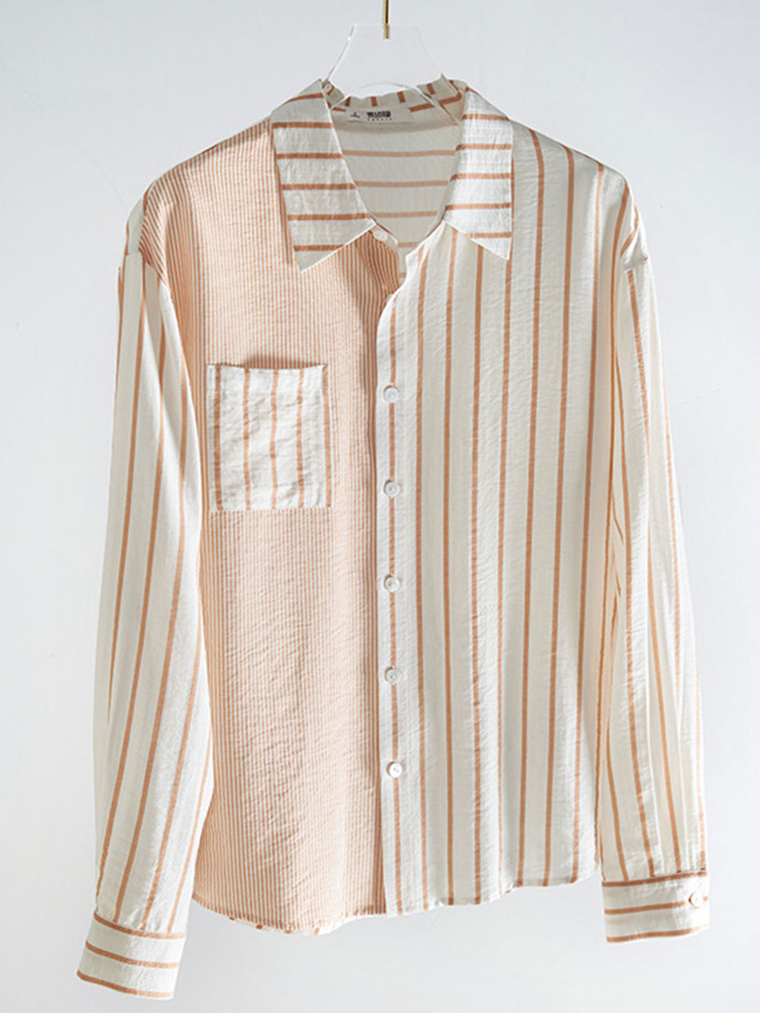 Camila Classic Striped Chiffon Shirt Top