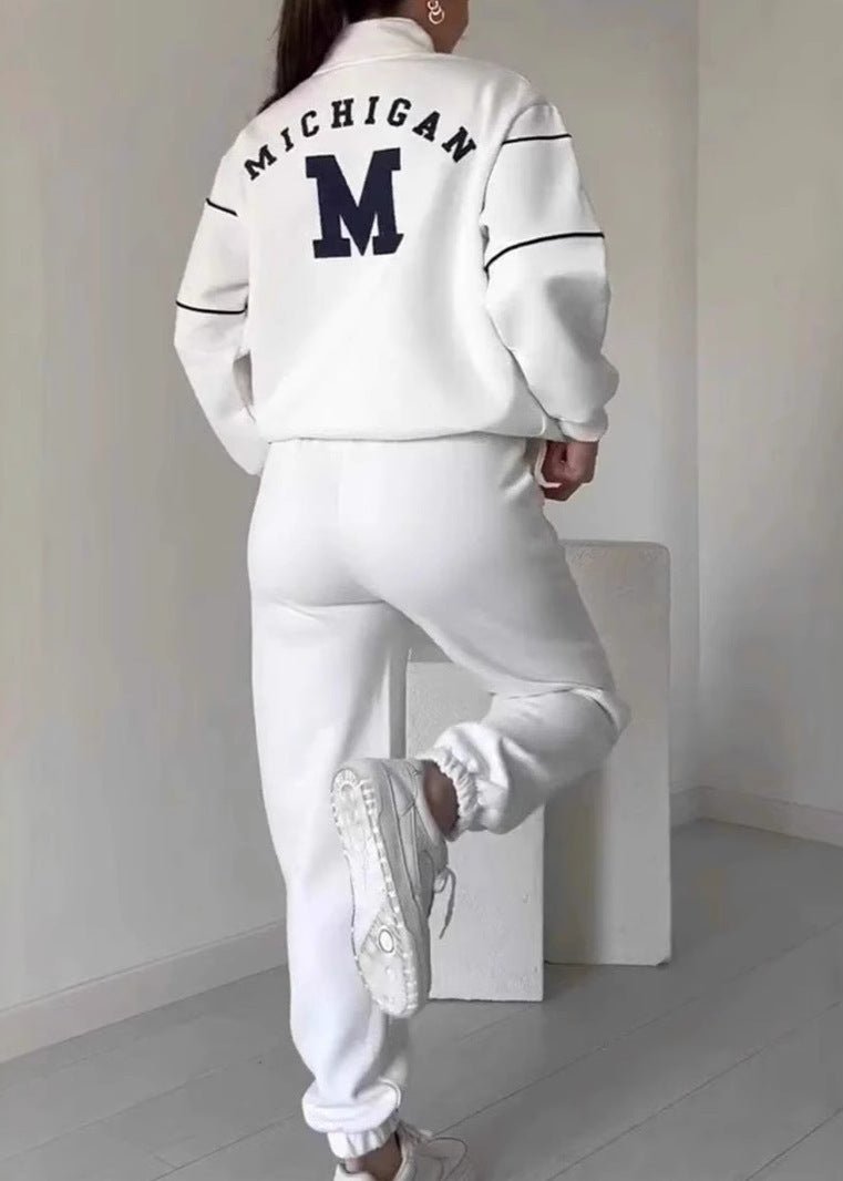 Varsity Vibe - Michigan LetteRed Tracksuit