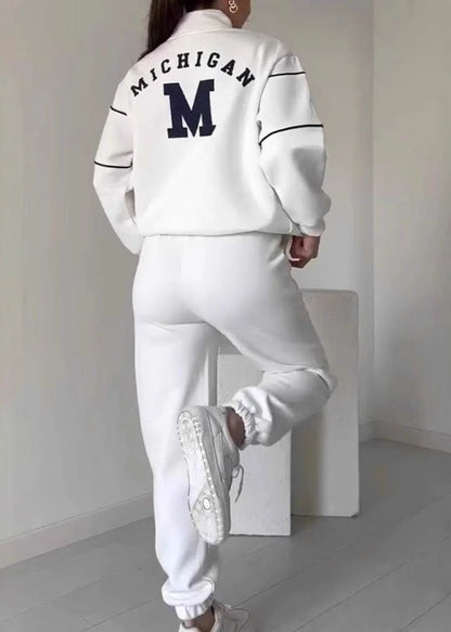 Varsity Vibe - Michigan LetteRed Tracksuit